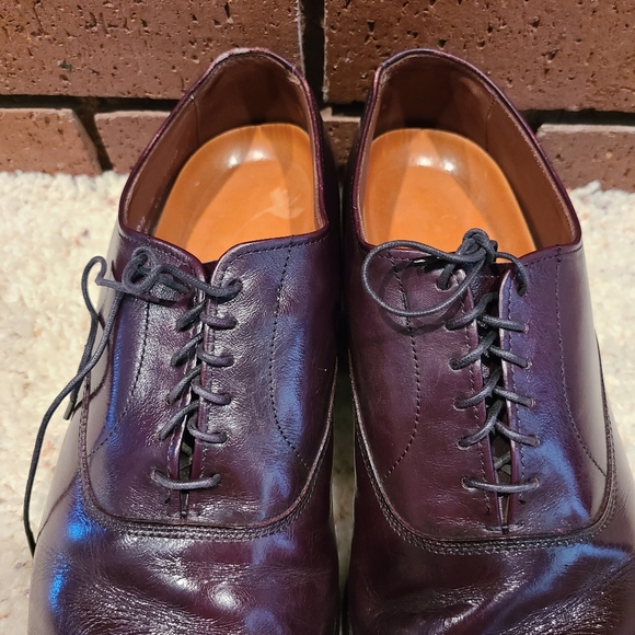 Allen Edmonds Park Avenue Brown Cap-Toe Oxford Lace-Up Dress Shoes Size 9 1/2 D - Picture 4 of 10